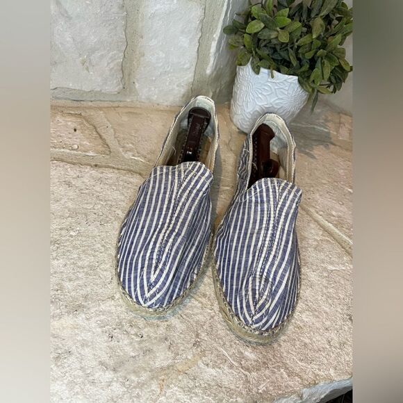 Cousu Main blue and white striped espadrilles Classic flat sz EU 46 US 12 main image 6